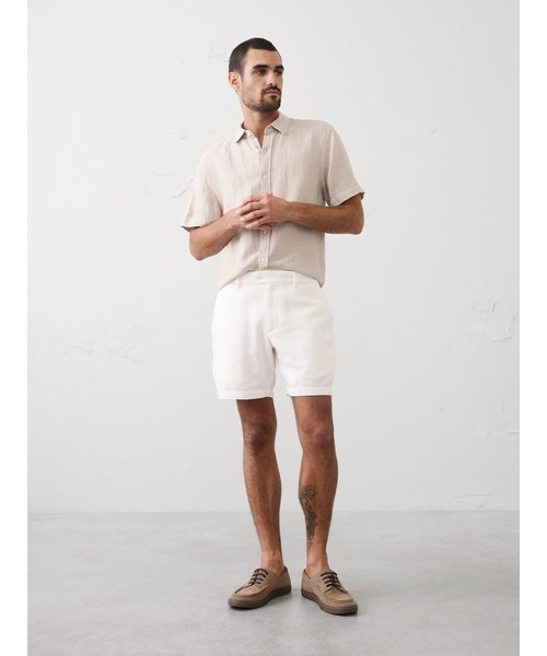 BANANA REPUBLIC FACTORY STORE(バナナリパブリック ファクトリーストア)の「BANANA REPUBLIC FACTORY STORE 7インチ リネンブレンド ショートパンツ(その他パンツ・メンズ・ベージュ系その他/ホワイト/ベージュ/ネイビー/ブラウン/グレー・28/29/30/31/32/33/34)」の12枚目の写真