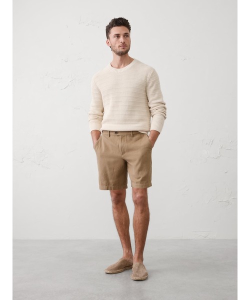 BANANA REPUBLIC FACTORY STORE(バナナリパブリック ファクトリーストア)の「BANANA REPUBLIC FACTORY STORE 7インチ リネンブレンド ショートパンツ(その他パンツ・メンズ・ベージュ系その他/ホワイト/ベージュ/ネイビー/ブラウン/グレー・28/29/30/31/32/33/34)」の13枚目の写真
