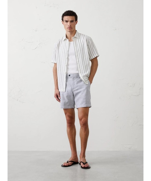 BANANA REPUBLIC FACTORY STORE(バナナリパブリック ファクトリーストア)の「BANANA REPUBLIC FACTORY STORE 7インチ リネンブレンド ショートパンツ(その他パンツ・メンズ・ベージュ系その他/ホワイト/ベージュ/ネイビー/ブラウン/グレー・28/29/30/31/32/33/34)」の20枚目の写真