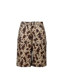 FAUX LEATHER HORSE DOUBLE KNEE SHORTS
