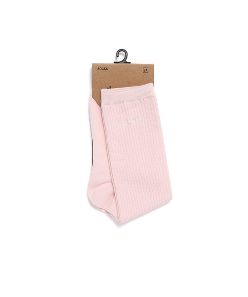 Snow Peak(スノーピーク)の「Snow Peak / Women's Rose Crew Socks レディース ローズ クルーソックス 海外限定(ソックス/靴下・レディース・ライトピンク/ブラック/オフホワイト・24)」の4枚目の写真