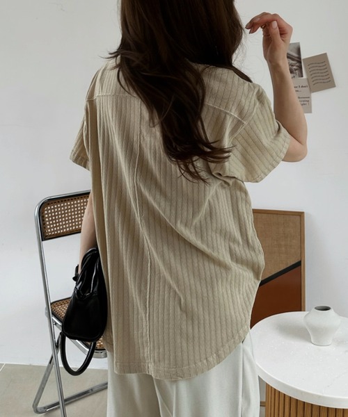 Ada.(エイダ)の「ニュアンス リブ ルーズ Tシャツ(Tシャツ/カットソー・レディース・グレイッシュベージュ/ブルー/チャコール・FREE)」の13枚目の写真