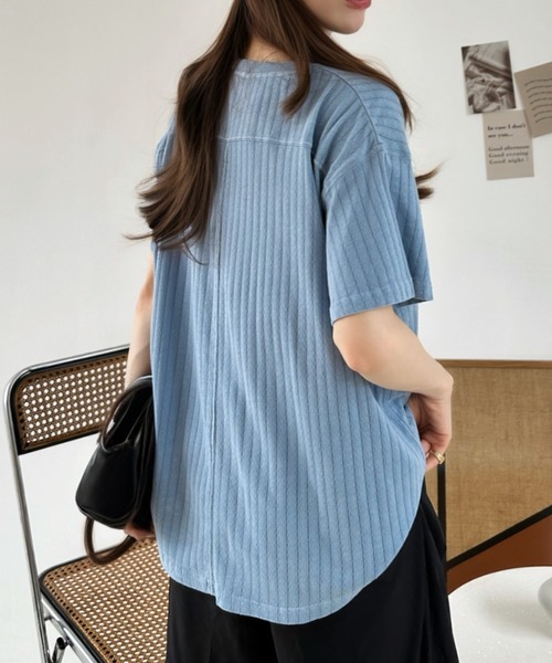 Ada.(エイダ)の「ニュアンス リブ ルーズ Tシャツ(Tシャツ/カットソー・レディース・グレイッシュベージュ/ブルー/チャコール・FREE)」の20枚目の写真