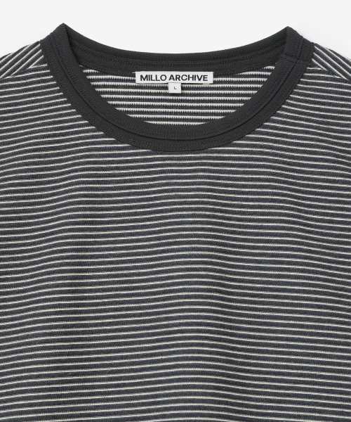 Millo Archive（ミロ アーカイブ）の「リピートストライプTシャツ [ディープチャコール]（Tシャツ/カットソー・メンズ・その他・LARGE/X-LARGE/MEDIUM）」の2枚目の写真