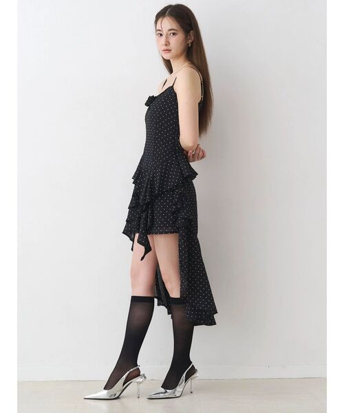 CALNAMUR(カルナムール)の「ローズドットフリルワンピース(ワンピース・レディース・アイボリー/ブラック・FREE)」の18枚目の写真