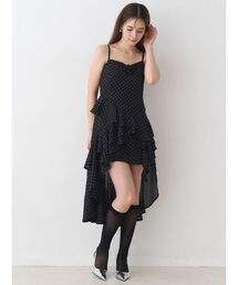 CALNAMUR（カルナムール）の「ローズドットフリルワンピース（ワンピース）」