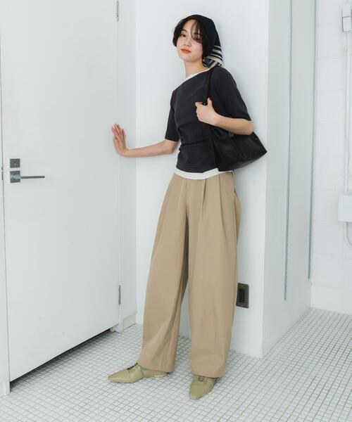 SENSE OF PLACE by URBAN RESEARCH（センスオブプレイスバイアーバンリサーチ）の「コクーンパンツ（その他パンツ・レディース・ベージュ/アイボリー/チャコールグレー・SMALL/MEDIUM）」の3枚目の写真