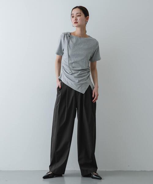 SENSE OF PLACE by URBAN RESEARCH（センスオブプレイスバイアーバンリサーチ）の「コクーンパンツ（その他パンツ・レディース・ベージュ/アイボリー/チャコールグレー・SMALL/MEDIUM）」の4枚目の写真