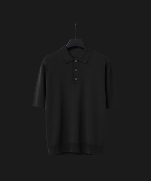 UNITED TOKYO(ユナイテッドトウキョウ)の「18G サーブルストレッチポロ |接触冷感/夏服/オフィスカジュアル/ビジネス/ウォッシャブル(ニット/セーター・メンズ・ブラック/ネイビー/ライトグレー・1/2/3)」の2枚目の写真