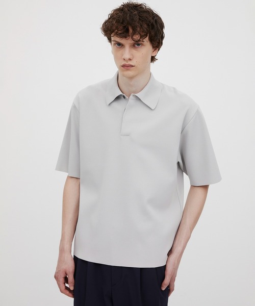 UNITED TOKYO(ユナイテッドトウキョウ)の「18G サーブルストレッチポロ |接触冷感/夏服/オフィスカジュアル/ビジネス/ウォッシャブル(ニット/セーター・メンズ・ブラック/ネイビー/ライトグレー・1/2/3)」の11枚目の写真