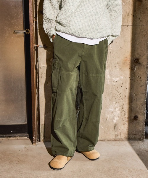 niko and...（ニコアンド）の「コットンワイドカーゴパンツ（カーゴパンツ・メンズ・ブラウン/ブラック/カーキ・MEDIUM/LARGE）」の3枚目の写真