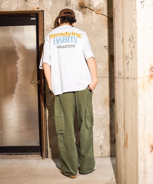 niko and...（ニコアンド）の「コットンワイドカーゴパンツ（カーゴパンツ・メンズ・ブラウン/ブラック/カーキ・MEDIUM/LARGE）」の16枚目の写真