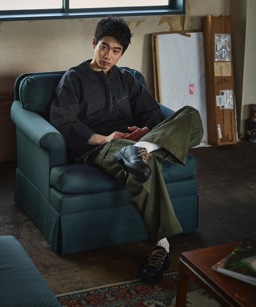 niko and...（ニコアンド）の「コットンワイドカーゴパンツ（カーゴパンツ・メンズ・ブラウン/ブラック/カーキ・MEDIUM/LARGE）」の13枚目の写真