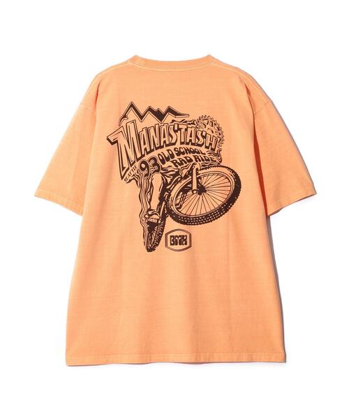 MANASTASH(マナスタッシュ)の「MANASTASH/マナスタッシュ/PUMICE TEE RAD RIDE(Tシャツ/カットソー・メンズ・ホワイト/ブラック/オレンジ・S/L/M/XL)」の3枚目の写真