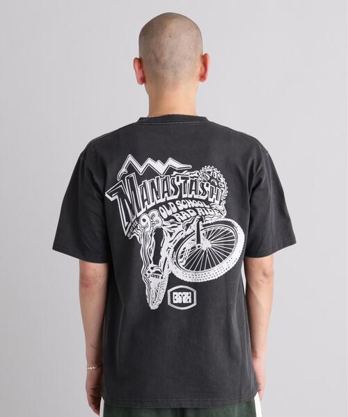 MANASTASH(マナスタッシュ)の「MANASTASH/マナスタッシュ/PUMICE TEE RAD RIDE(Tシャツ/カットソー・メンズ・ホワイト/ブラック/オレンジ・S/L/M/XL)」の10枚目の写真