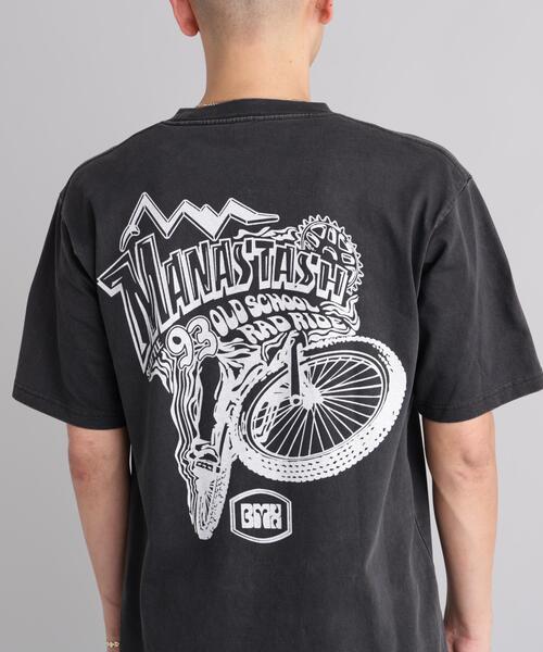 MANASTASH(マナスタッシュ)の「MANASTASH/マナスタッシュ/PUMICE TEE RAD RIDE(Tシャツ/カットソー・メンズ・ホワイト/ブラック/オレンジ・S/L/M/XL)」の14枚目の写真