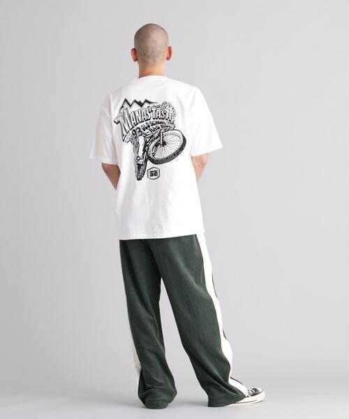 MANASTASH(マナスタッシュ)の「MANASTASH/マナスタッシュ/PUMICE TEE RAD RIDE(Tシャツ/カットソー・メンズ・ホワイト/ブラック/オレンジ・S/L/M/XL)」の18枚目の写真