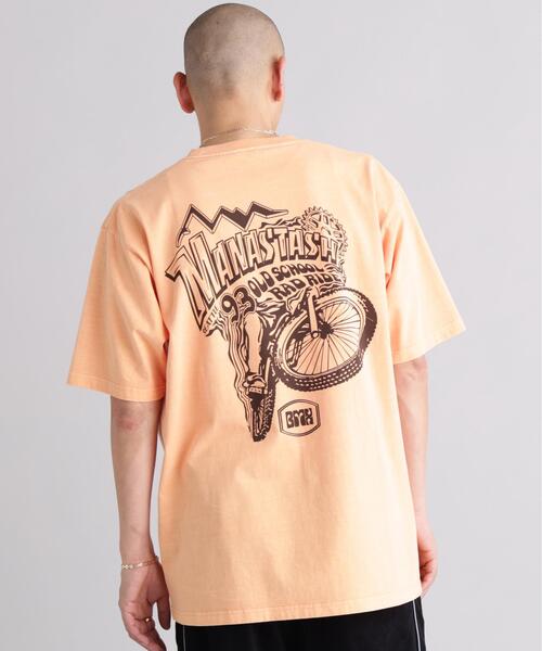 MANASTASH(マナスタッシュ)の「MANASTASH/マナスタッシュ/PUMICE TEE RAD RIDE(Tシャツ/カットソー・メンズ・ホワイト/ブラック/オレンジ・S/L/M/XL)」の22枚目の写真