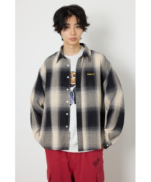 RODEO CROWNS WIDE BOWL(ロデオクラウンズワイドボウル)の「スカシオンブレーチェックシャツ(シャツ/ブラウス・メンズ・ブラック/ブルー/イエロー・MEDIUM/LARGE)」の1枚目の写真