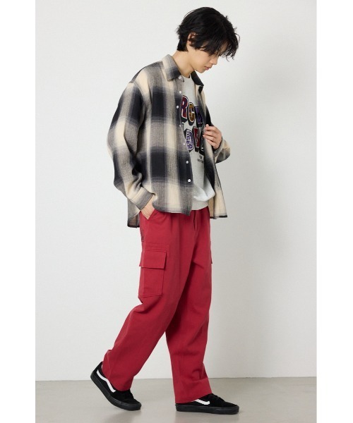 RODEO CROWNS WIDE BOWL(ロデオクラウンズワイドボウル)の「スカシオンブレーチェックシャツ(シャツ/ブラウス・メンズ・ブラック/ブルー/イエロー・MEDIUM/LARGE)」の7枚目の写真