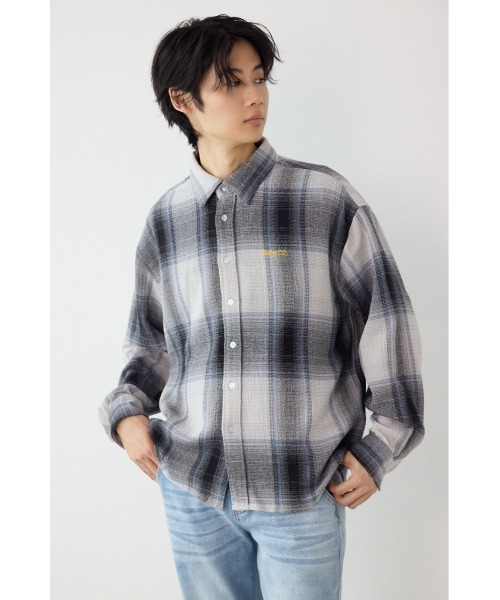 RODEO CROWNS WIDE BOWL(ロデオクラウンズワイドボウル)の「スカシオンブレーチェックシャツ(シャツ/ブラウス・メンズ・ブラック/ブルー/イエロー・MEDIUM/LARGE)」の9枚目の写真