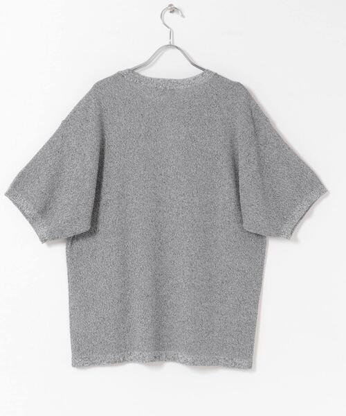 ITEMS URBANRESEARCH（アイテムズ アーバンリサーチ）の「『接触冷感/洗濯可/毛玉防止』高機能ドライタッチメランジニットTシャツ（ニット/セーター・メンズ・ベージュ/チャコールグレー/カーキ・LARGE/MEDIUM）」の14枚目の写真