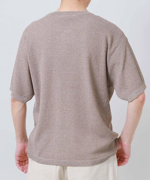 ITEMS URBANRESEARCH（アイテムズ アーバンリサーチ）の「『接触冷感/洗濯可/毛玉防止』高機能ドライタッチメランジニットTシャツ（ニット/セーター・メンズ・ベージュ/チャコールグレー/カーキ・LARGE/MEDIUM）」の19枚目の写真