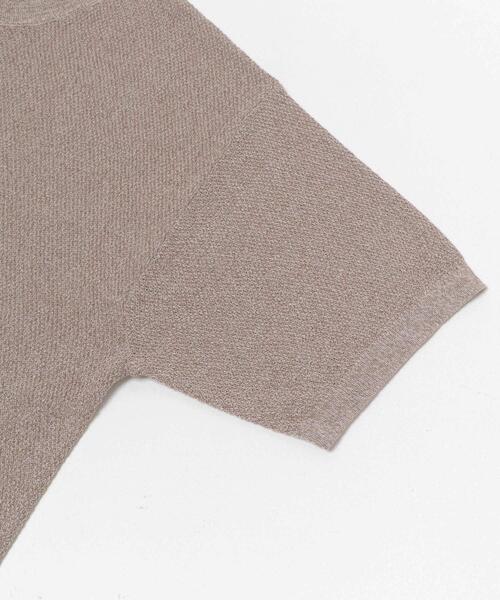 ITEMS URBANRESEARCH（アイテムズ アーバンリサーチ）の「『接触冷感/洗濯可/毛玉防止』高機能ドライタッチメランジニットTシャツ（ニット/セーター・メンズ・ベージュ/チャコールグレー/カーキ・LARGE/MEDIUM）」の11枚目の写真