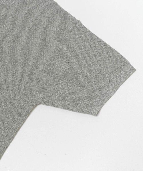 ITEMS URBANRESEARCH（アイテムズ アーバンリサーチ）の「『接触冷感/洗濯可/毛玉防止』高機能ドライタッチメランジニットTシャツ（ニット/セーター・メンズ・ベージュ/チャコールグレー/カーキ・LARGE/MEDIUM）」の7枚目の写真