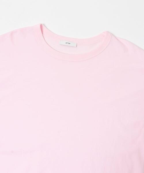 ATON エイトン スリーブ Tシャツ ピンク ATON - ATON / エイトン | クルーネック カットソー | ピンク