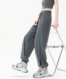 速乾×洗える|イージーワイドパンツ オフィス 脚長効果 美脚パンツ スポーツ カジュアル きれいめカジュアル レディース韓国風