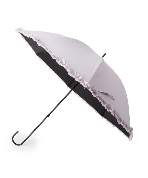 SHOO・LA・RUE(シューラルー)の「【晴雨兼用】ヒートカットフリル長傘【because】(長傘・レディース・ブラック/アイボリー/ライトパープル/グレー・00)」の6枚目の写真