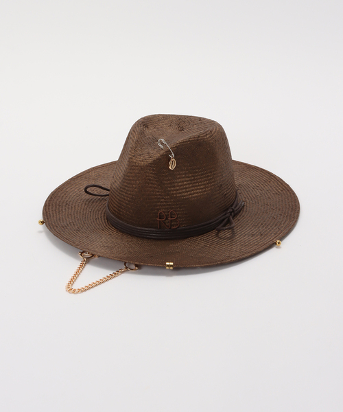 AP STUDIO（エーピーストゥディオ）の「【Ruslan Baginskiy/ラスラン・バジンスキー】Chain Strap Fedora Hat（ハット・レディース・ブラウン・FREE）」の5枚目の写真