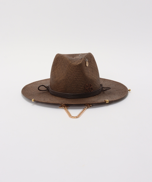 AP STUDIO（エーピーストゥディオ）の「【Ruslan Baginskiy/ラスラン・バジンスキー】Chain Strap Fedora Hat（ハット・レディース・ブラウン・FREE）」の6枚目の写真