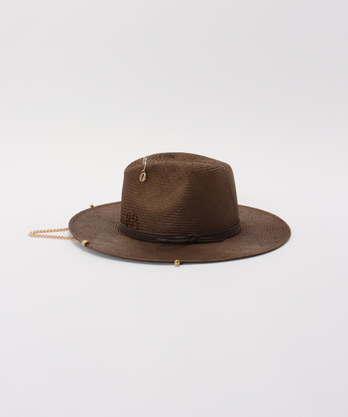 AP STUDIO（エーピーストゥディオ）の「【Ruslan Baginskiy/ラスラン・バジンスキー】Chain Strap Fedora Hat（ハット・レディース・ブラウン・FREE）」の7枚目の写真