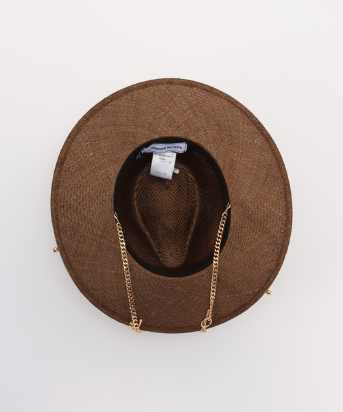 AP STUDIO（エーピーストゥディオ）の「【Ruslan Baginskiy/ラスラン・バジンスキー】Chain Strap Fedora Hat（ハット・レディース・ブラウン・FREE）」の10枚目の写真