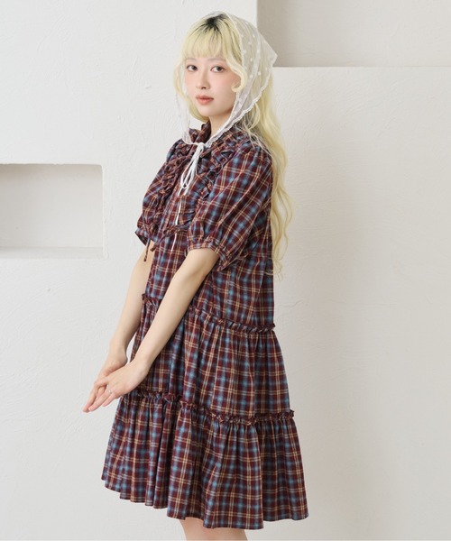 紐付き】アソートフリルティアードシャツワンピース / チュニック
