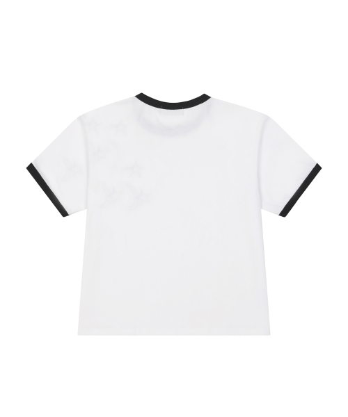 LOSERS CLUB(ルーザーズクラブ)の「スタープリケクロップリンガーTシャツホワイト(Tシャツ/カットソー・レディース・その他・MEDIUM/LARGE)」の2枚目の写真