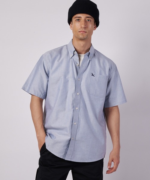 Eddie Bauer(エディーバウアー)の「オックスフォード 半袖 ボタンダウンシャツ(シャツ/ブラウス・メンズ・ブルー/ホワイト/ダークネイビー/ピンク・L/M/XL/S/XXL)」の3枚目の写真