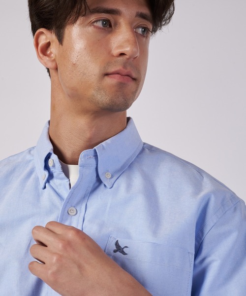 Eddie Bauer(エディーバウアー)の「オックスフォード 半袖 ボタンダウンシャツ(シャツ/ブラウス・メンズ・ブルー/ホワイト/ダークネイビー/ピンク・L/M/XL/S/XXL)」の8枚目の写真
