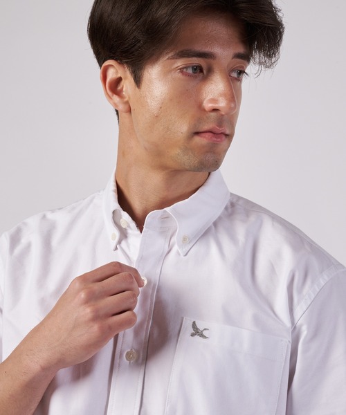 Eddie Bauer(エディーバウアー)の「オックスフォード 半袖 ボタンダウンシャツ(シャツ/ブラウス・メンズ・ブルー/ホワイト/ダークネイビー/ピンク・L/M/XL/S/XXL)」の16枚目の写真