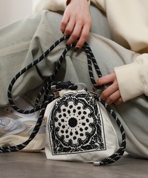 バンダナ柄ショルダーバッグ Bandana Paisley Pattern Shell Mini Tote Shoulder Bag バンダナ