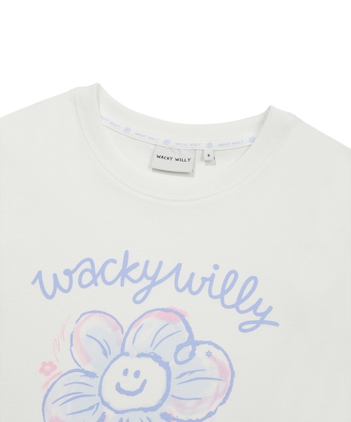 Wacky WiLLy(ワッキーウィリー)の「WOMEN BIG LILY GRAPHIC SHORT SLEEVE T-SHIRT(Tシャツ/カットソー・レディース・ライトグレー/ホワイト/ダークネイビー・LARGE/SMALL/MEDIUM)」の6枚目の写真