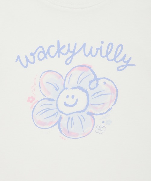 Wacky WiLLy(ワッキーウィリー)の「WOMEN BIG LILY GRAPHIC SHORT SLEEVE T-SHIRT(Tシャツ/カットソー・レディース・ライトグレー/ホワイト/ダークネイビー・LARGE/SMALL/MEDIUM)」の7枚目の写真