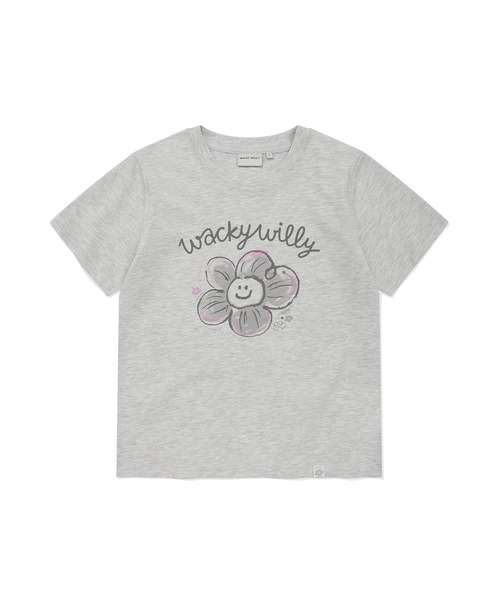 Wacky WiLLy(ワッキーウィリー)の「WOMEN BIG LILY GRAPHIC SHORT SLEEVE T-SHIRT(Tシャツ/カットソー・レディース・ライトグレー/ホワイト/ダークネイビー・LARGE/SMALL/MEDIUM)」の10枚目の写真