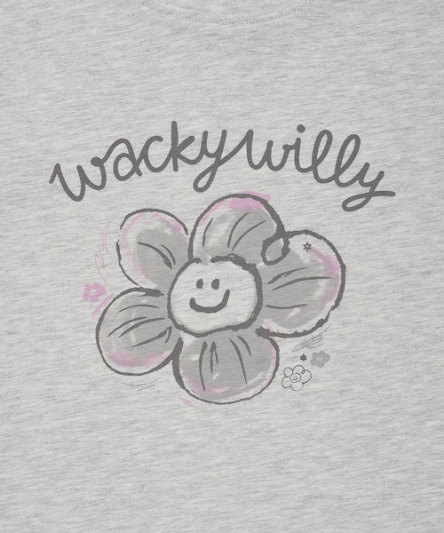 Wacky WiLLy(ワッキーウィリー)の「WOMEN BIG LILY GRAPHIC SHORT SLEEVE T-SHIRT(Tシャツ/カットソー・レディース・ライトグレー/ホワイト/ダークネイビー・LARGE/SMALL/MEDIUM)」の13枚目の写真