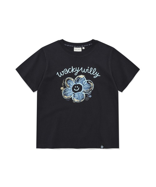 Wacky WiLLy(ワッキーウィリー)の「WOMEN BIG LILY GRAPHIC SHORT SLEEVE T-SHIRT(Tシャツ/カットソー・レディース・ライトグレー/ホワイト/ダークネイビー・LARGE/SMALL/MEDIUM)」の16枚目の写真