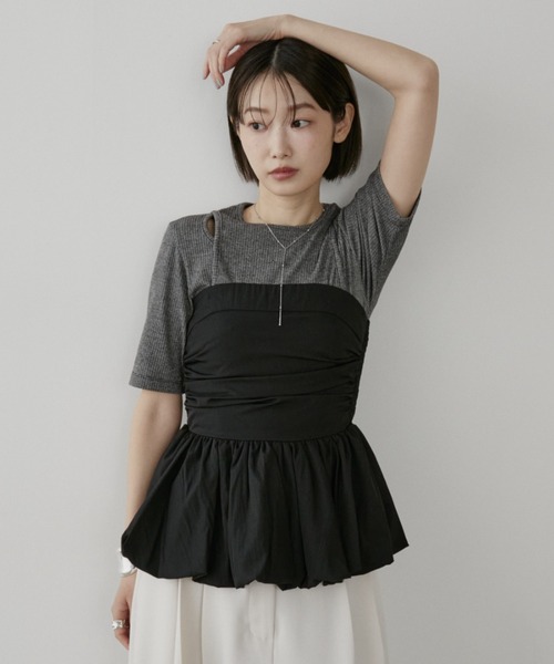 Aunt Marie's(アントマリーズ)の「カットアウトTシャツ(Tシャツ/カットソー・レディース・ホワイト/ブラック/ブルー・FREE)」の16枚目の写真