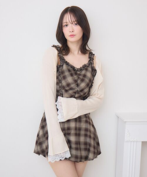 ems excite(エムズエキサイト)の「フレアスリーブニットカーデ(ニット/セーター・レディース・ナチュラル/ブルー/ピンク/ダークブルー・FREE)」の18枚目の写真