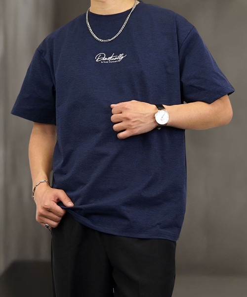 Burner(バーナー)の「【GROOVY STORE】ワンポイント刺繍 ストレッチT 接触冷感 吸水速乾 UVカット(Tシャツ/カットソー・メンズ・ブラック/ホワイト/スミクロ/ネイビー系/ホワイト系その他2/ダークネイビー/ライトブラック/ブラック系その他2・LL/L/M)」の7枚目の写真